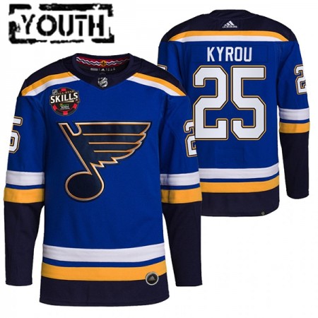 St. Louis Blues Jordan Kyrou 25 2022 NHL All-Star Skills Authentic Shirt - Kinderen